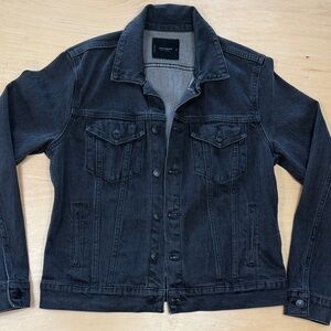 Lucky Brand Women’s Tomyboy Trucker Black Denim Jacket